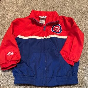 Majestic Kids Red and Blue Chicago Cubs Windbreaker, 2T unisex
